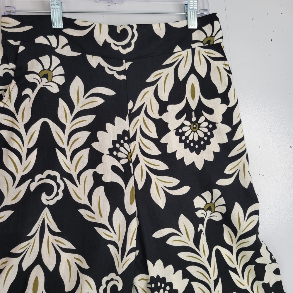 New Christian Siriano Wide Leg High Waisted Trouser Black Cream Olive Green Boho - Picture 13 of 14